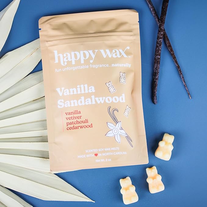 Happy Wax Fan Favorites Collection Scented Natural Soy Wax Melts – 6 Total Oz. of Scented Wax Melts, Collection Includes Lemon Verbena, Calming Lavender, and Vanilla Sandalwood
