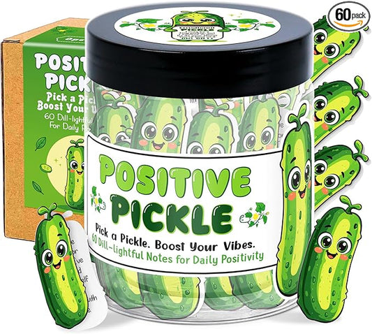 Emotional Support Pickle - 60 Positive Pickle Affirmation Cards for Women, Mom - Inspirational Gifts for Womens, Best Friend - Unique Birthday Gift for Women, Teen Girl Gifts Trendy Stuff