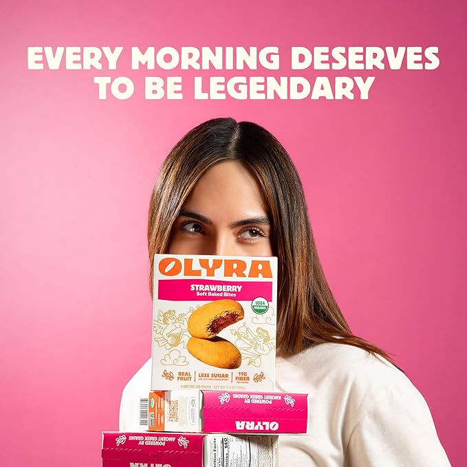 Olyra Organic Soft Baked Fruit Bars Variety Pack - High Fiber Bar - Healthy Snacks for Adults & Kids - Vegan Breakfast Bars - Office Snack - 24 Count