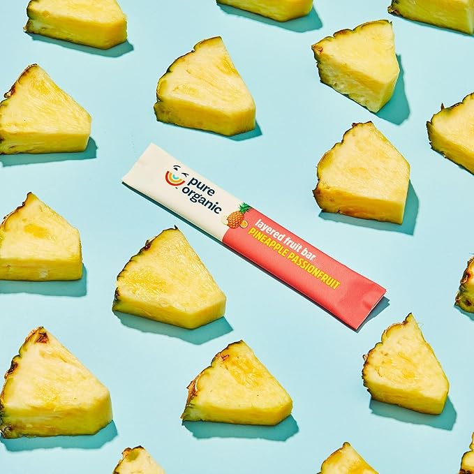 Pure Organic Layered Fruit Bars, Gluten Free, Vegan Fruit Snacks, Variety Pack, 12.4oz Box (24 Bars)