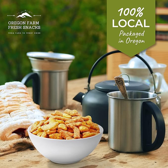 Oregon Farm Fresh Snacks Timberline Trail Spicy Mix - Spicy Nuts And Cajun Sticks Trail Mix - Game Night Snacks In Resealable Bag - Hand-Blended Hot & Savory Snack Pack (16oz)