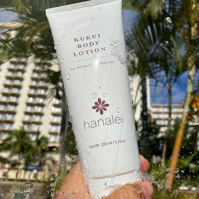 Hanalei Cruelty-Free Kukui Body Lotion – Paraben-Free, Dye-Free Moisturizer with Kukui Nut Oil, Shea Butter & Jojoba Oil for Hydrated, Soft, Nourished Skin – Full Size 200 ml – Ideal to All Skin Types