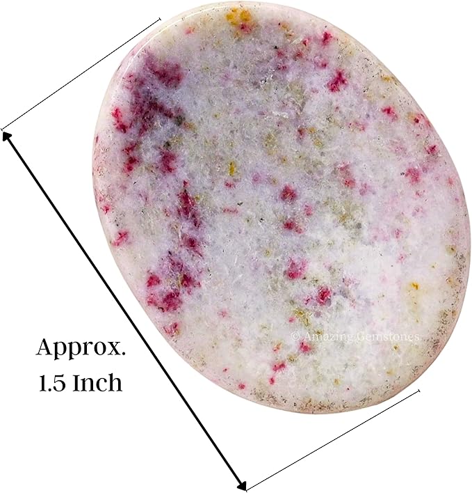 Amazing Gemstone Cinnabarite Worry Stone Crystals and Healing Stones - Worry Stones for Stress Relief Gifts - Piedra Crystal Fidget for Meditation - Unique Stocking Stuffers and Birthday Gifts