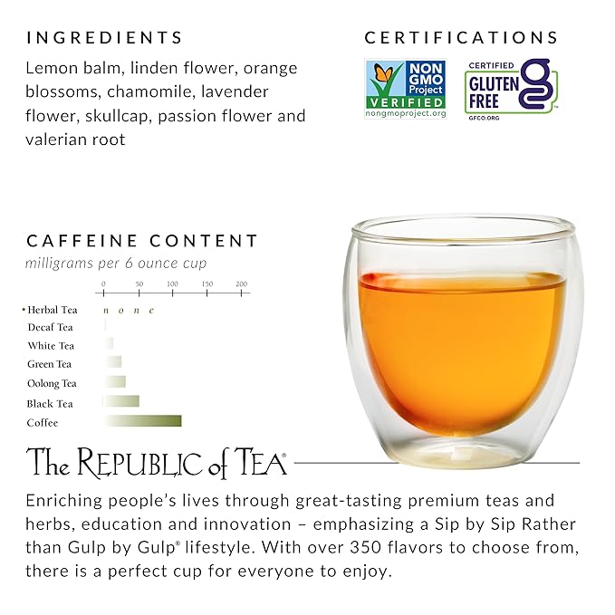The Republic of Tea - Chamomile Lemon Herbal Tea, 36 Tea Bag Tin
