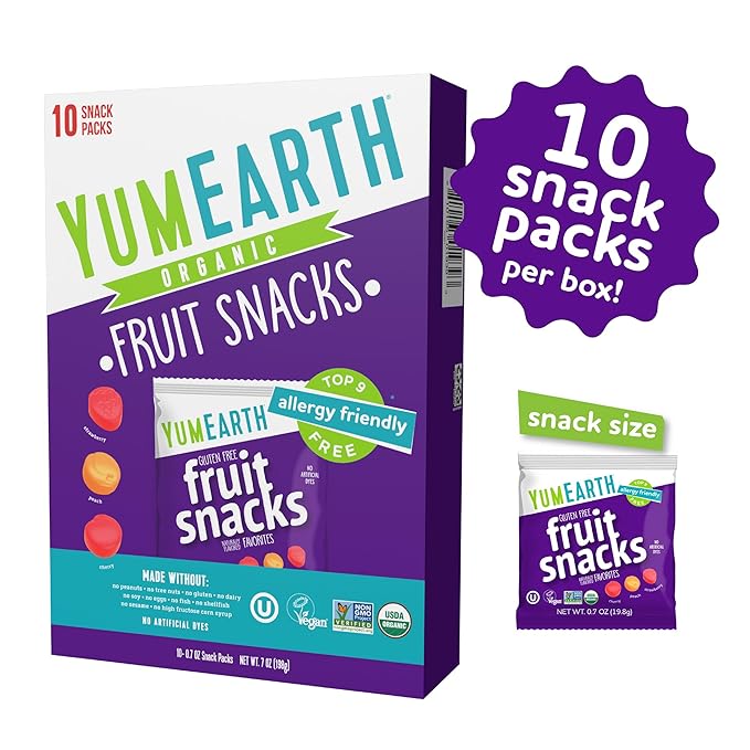 YumEarth Organic Fruit Snacks Box, 0.7 Ounce (Pack of 10)