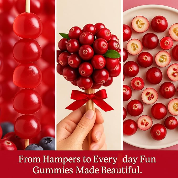 Confect Cranberry Swirls Fruit Gummies β Vegan Candy β 6 Packs x 1.76 oz β Gluten-Free, No Corn Syrup, Semi-Circle Shape