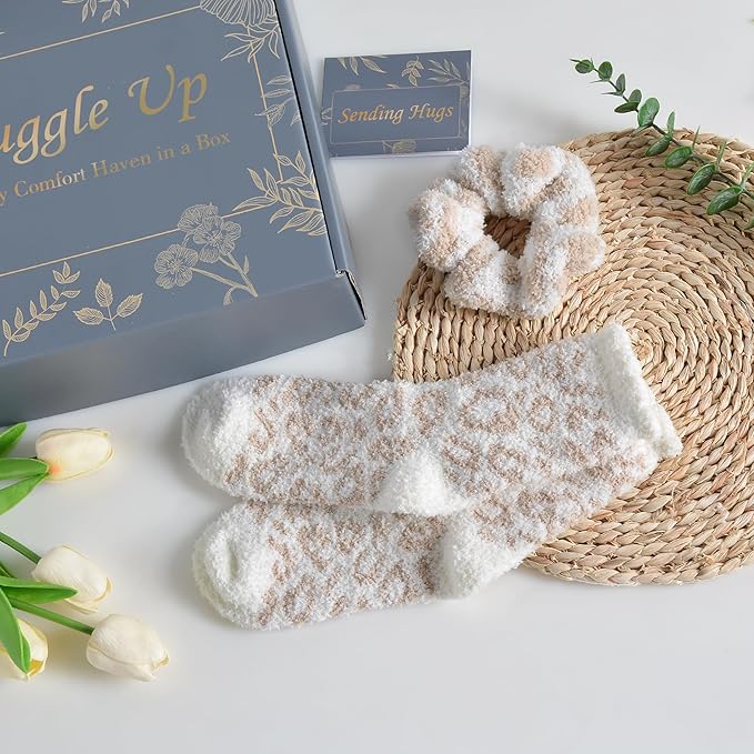 Birthday Box Care Package Get Well Soon Gift Baskets Self Care Gifts for Women, Birthday Gift Basket for Her, Leopard Print Gifts for Women Mom Wife Daughter Sister Friends Leopard Khaki