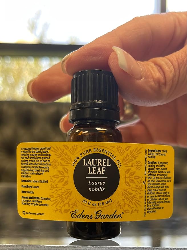 Edens Garden Laurel Leaf Essential Oil- 100% Pure Premium Grade, Undiluted, Natural, Therapeutic, Aromatherapy, The Best for Diffuser, Skin, Candle, Humidifiers 10 ml (.33 fl oz)