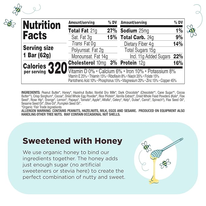 Perfect Bar Original Refrigerated Protein Bar, Chocolate Hazelnut Crisp, 2.3 Ounce Bars, 8 Count (Pack of 3)