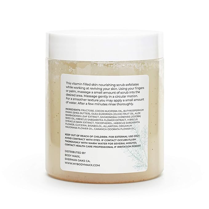 Body Scrub this Vitamin Filled Skin Nourishing Scrub Exfoliates While Working at Reviving your Skin, Deep-Cleansing for Smooth Silky looking skin