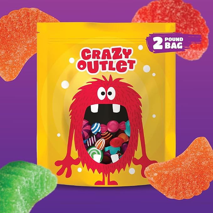 Fruit Slices - 2 Pound Bulk Pack (About 65 Count) - Jelly Candy - Assorted Flavors - Unwrapped Sugar-Dusted Sweets