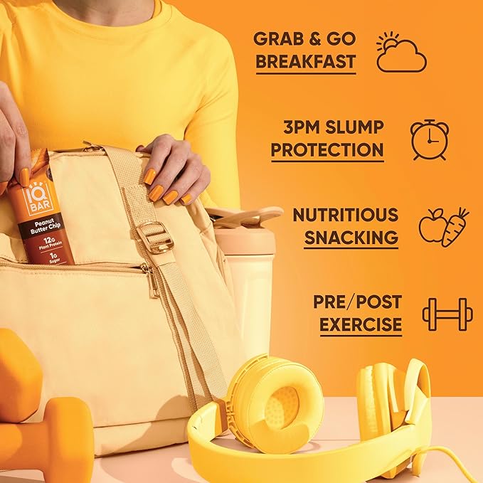 IQBAR Brain and Body Plant Protein Bars - 7 Bar Sampler Variety Pack - Keto, Vegan, Low Carb, High Fiber, Gluten Free, Dairy Free, Low Sugar Snack with Nutrients for Focus, Energy and Meal Replacement