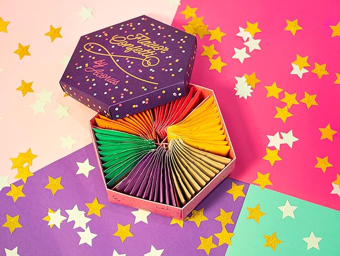 ACORUS | Flavor Confetti Tea Assortment | Natural Fruit and Herbal Tea Gift Set | Celebrate with 6 Different Flavors | Large Selection Tea Set | Tea Box For Various Occasions - 60 Tea Bags
