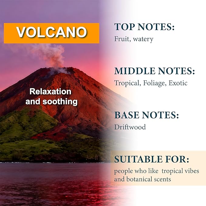 Hanging Car Air Freshener (Pack of 3) : Luxury Car Perfume for Women Men | Cute & Reusable Bottle with 45+ Days Long-Lasting Fragrance Oil Diffuser, Volcano