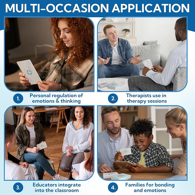 108 Mindfulness Cards for Coping Skills & Mind Brain Emotional Insight Cards - Somatic Therapy for Stress Relief & Anxiety - CBT, Grounding, Self Care Techniques for Teens | Adults | Therapists