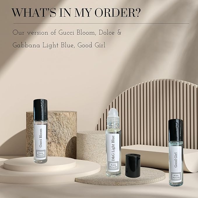 3 Pc Womens Gift Set, Fragrance Oil For Women, Roll On Body Oil, Perfume Samples, Fragrance Oil, Gift For Her, Perfume Oil Sampler, Gift Box (Clean)