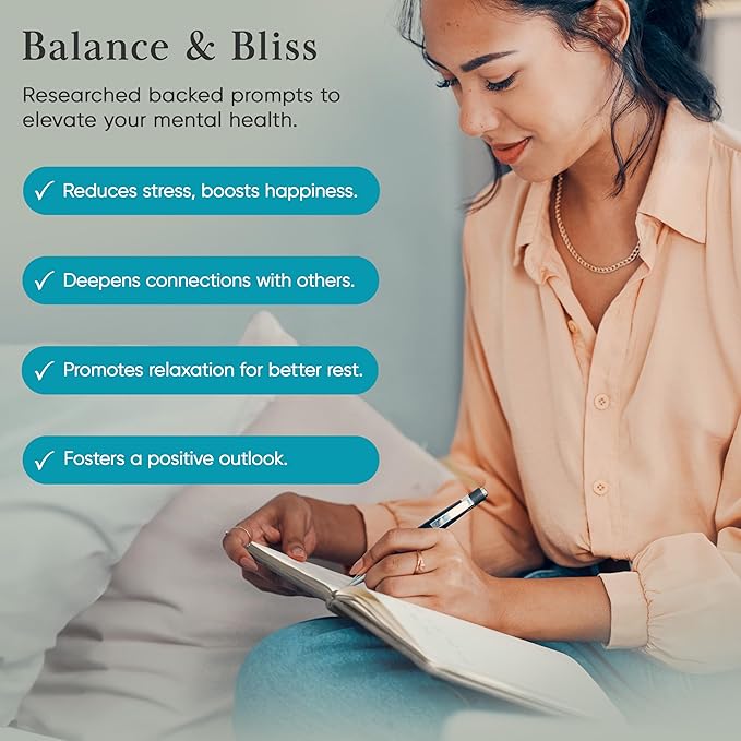 Gratitude Journal For Women & Men - Mental Health, Self Love & Self Care Journal - Teal - 5.8" x 8.3" - Mantra Planner