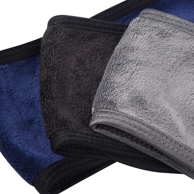 SINLAND Spa Headband for Women Ultra Soft Adjustable Makeup Hair Band with Magic Tape, Stretch Head Wrap for Bath, Shower, Facial Mask, Yoga