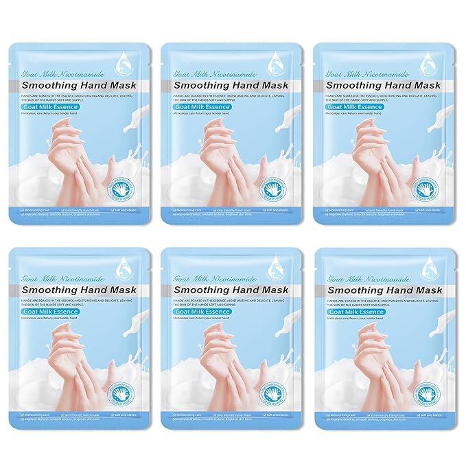 6PCS Hand Masks,Hydrating Hand Masks Moisturizing Gloves Overnight for Dry Cracked Hands,Daily Hand Care Hand Masks Gift Set for Women and Men I
