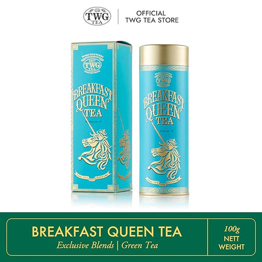 TWG Tea | Breakfast Queen Tea | Green Tea | Rose Petals | Haute Couture Tin, 100g | Gift Set