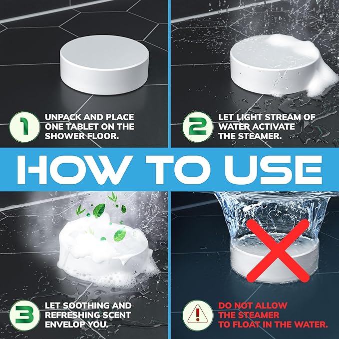 Shower Steamers for Men 15 Pack - Menthol Aromatherapy Shower Steamers, Strong Scent, Long Lasting, Premium Essential Oils, Valentine Gift Relaxation and Sinus Relief