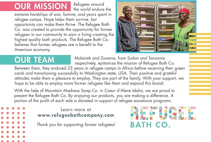 Variety Pack Bath Bombs Tea Tree and Eucalyptus Essential Oils Cocoa Butter Support Refugee Employment in USA (12 Pack)