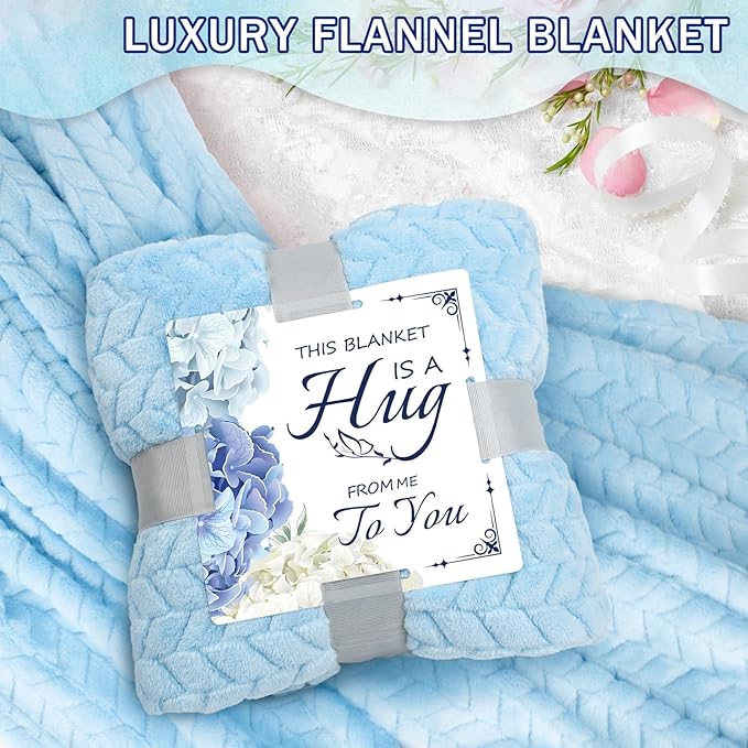 Birthday Gifts for Women Friendship Self Care Package Gifts for Women Get Well Soon Gift Baskets Relaxing Blanket Gifts Box for Sister Mom Wife Friend Her Fantasy Box (Blue)