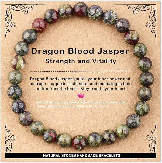 AD Beads 4mm6mm8mm10mm Handmade Bracelet - Natural Gemstone for Peace and Tranquility - Meditation, Yoga, Healing and Energy Gift for Unisex