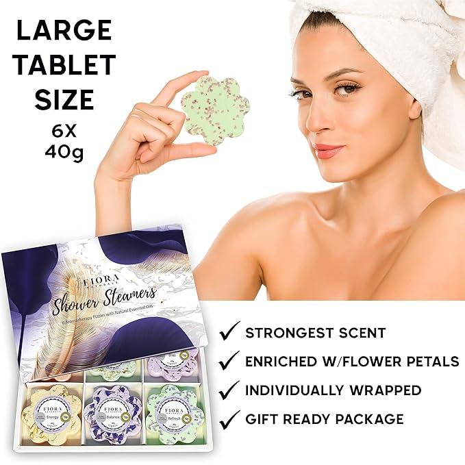Shower Bombs Aromatherapy - Shower Steamers Vapor Tablets with Natural Essential Oils. Spa Shower, Shower Bath Bombs, Shower Melts for Women, Selfcare Gift for her, Birthday Gift for Women