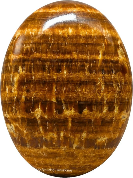 Amazing Gemstone Aragonite Crystals and Healing Stones - Large Palm Stone Crystals Piedra - Crystal for Good Luck, Balanced Positive Energy, Meditation - Unique Stocking Stuffers Gifts for Women, Men