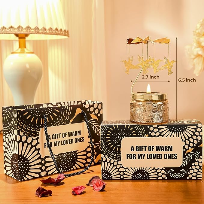 Spinning Aromatherapy Candle Hummingbird, Perfect for Yoga Sessions, Quiet Reading Corners or Meditation, Thoughtful Gift for Mother-in-Law, Teacher or Sister with