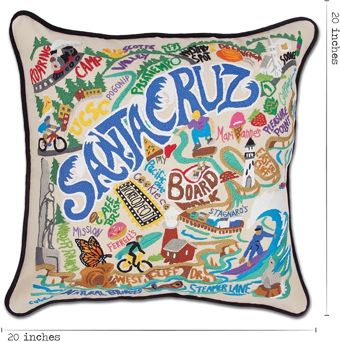Catstudio Santa Cruz Embroidered Decorative Throw Pillow