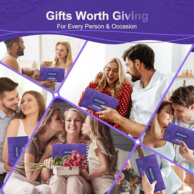 Shower Steamers Aromatherapy Birthday Day Gifts 8 Pcs Lavender - Shower Bombs with Essential Oils Bath Bombs Birthday Gifts for Women