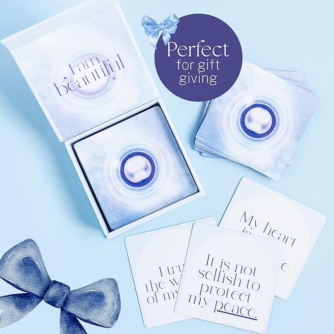 Affirmation Cards for Water Signs - Gifts for Scorpio, Pisces, Cancer. Inspirational Card Set with 40 Daily Positive Affirmations, Spiritual Self Care, Zodiac Collection