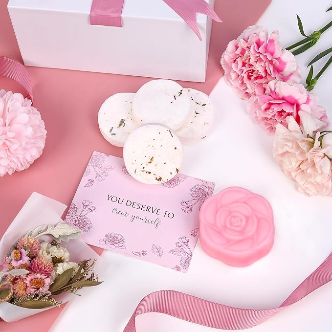 Spa Gifts for Women Bath and Body Gift Basket Mothers Day Gifts Rose Home Spa Set Self Care Gifts for Mom Sister Her Wife Birthday Gifts for Women Spa Kit Care Package Thank You Gifts