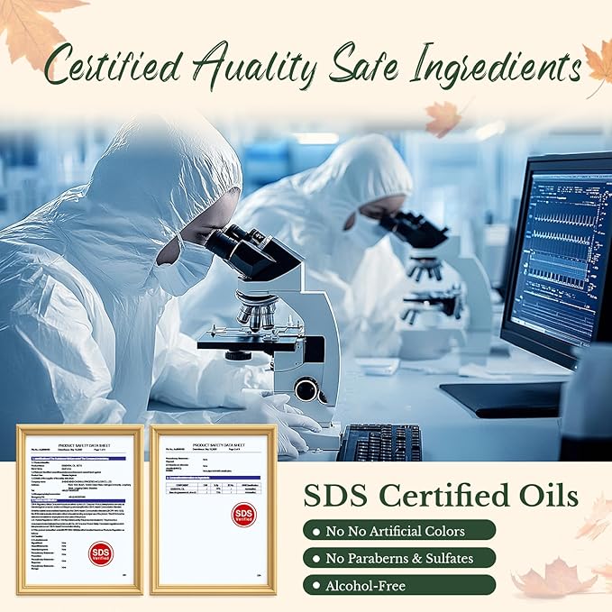 Fall Essential Oils Set | 8 Pcs Autumn Essential Oils for Diffusers for Home, Fragrance Oil for Candle, Aromatherapy Gift Set | Pumpkin Pie, Cinnamon, Apple Cider, Vanilla, Fall Leaf & More