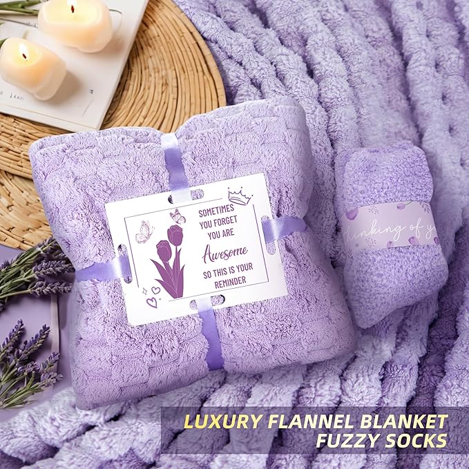 15PCS Birthday Gifts for Women, Relaxing Spa Gifts Baskets for Her, Care Package with Luxury Flannel Blanket and 40 oz Tumbler, Valentines, Mothers Day, Christmas Women's Gift for Mom, Wife, Friends