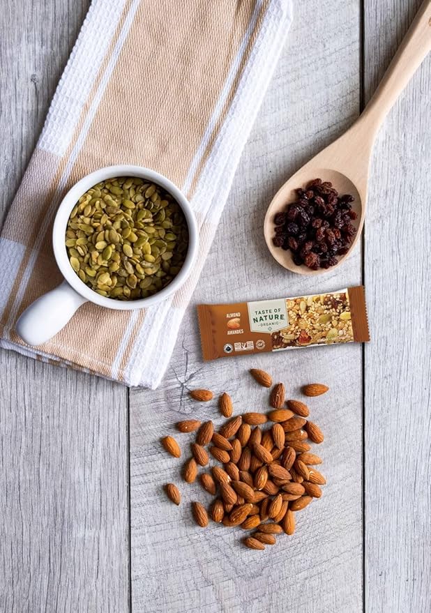 Taste of Nature Organic Snack Bars - Variety Pack - Healthy, Gluten Free, Non GMO, Vegan Snack Bars with Mixed Nuts, Fruits and Seeds - 18 Snack Pack x 40g Each Bar