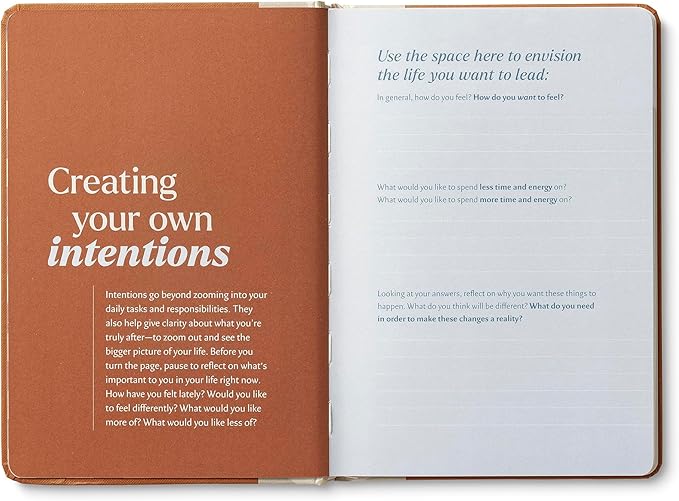 Compendium – Intention Every Day Guided Journal: A Daily Practice for Purpose and Clarity – A 5-Minute a Day Personal Growth Notebook – An Inspiring Daily Journal for Forming New Habits