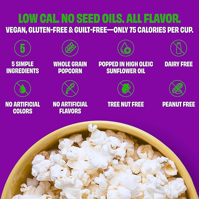 Poptime Popcorn Snack Bags – Sweet & Spicy Jalapeno & Himalayan Pink Salt Kettle Corn Popcorn Bags, Healthy Snack With Avocado Oil, Gluten Free, Vegan, Low Calorie, Non-GMO, Kosher - 7 oz - Pack 4