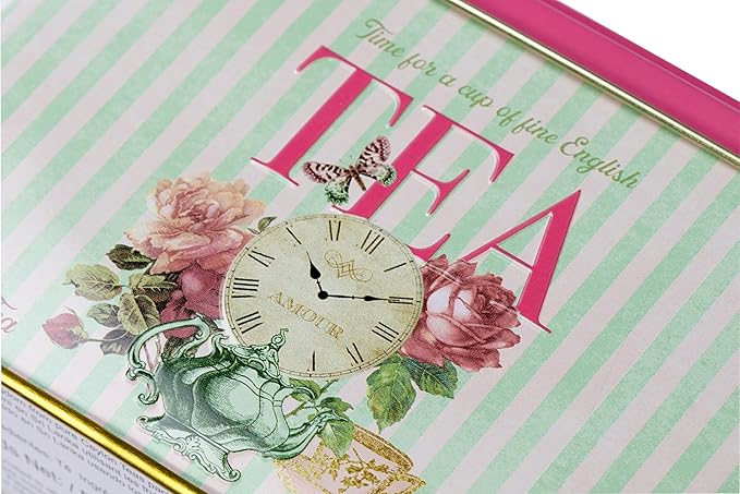 New English Teas Retro Time for Tea Vintage Tin with 40 English Afternoon Teabags