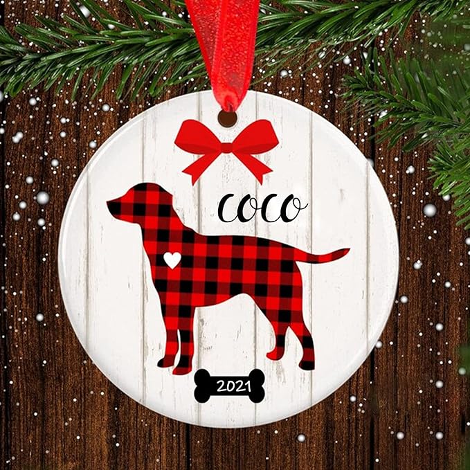 Labrador Christmas Ornament - Personalized Gift for Puppy or Memorial - Labrador Ornaments