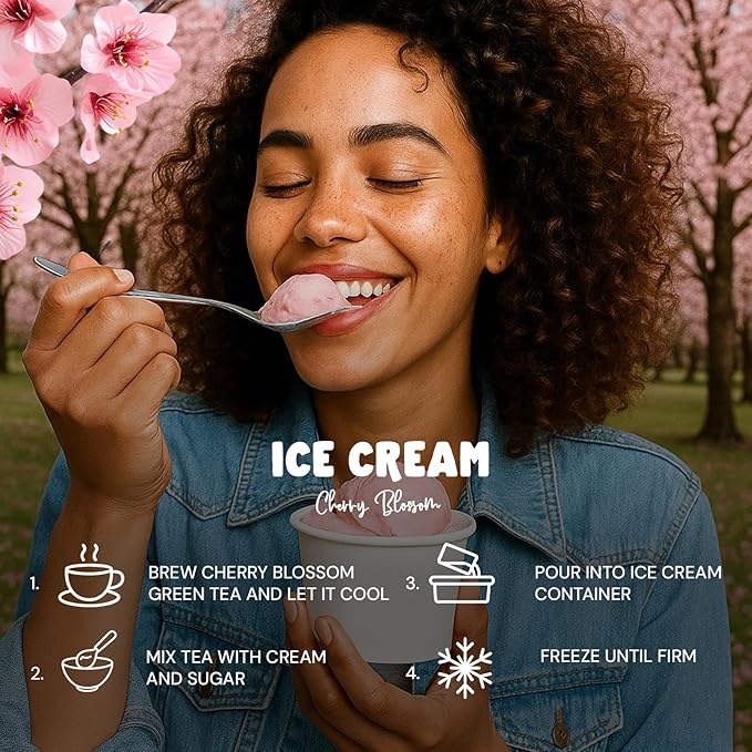 Life Plus Style Gourmet The Secret Garden Organic Cherry Blossom Green Tea 50 Tea Bags Sakura Sugar Free Rich in Antioxidants Supports Heart Health Boosts Immunity Promotes Healthy Skin and Hair