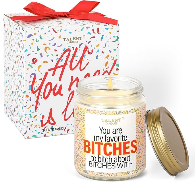 Gifts for Women, Unique Gifts for Women, Best Friend Funny Birthday Gifts for Women Men, Friendship Gifts for Women Men Friends - 8.4 oz GOOD VIBE Scented Candles Gifts, TCGJ7495-2-GV-2