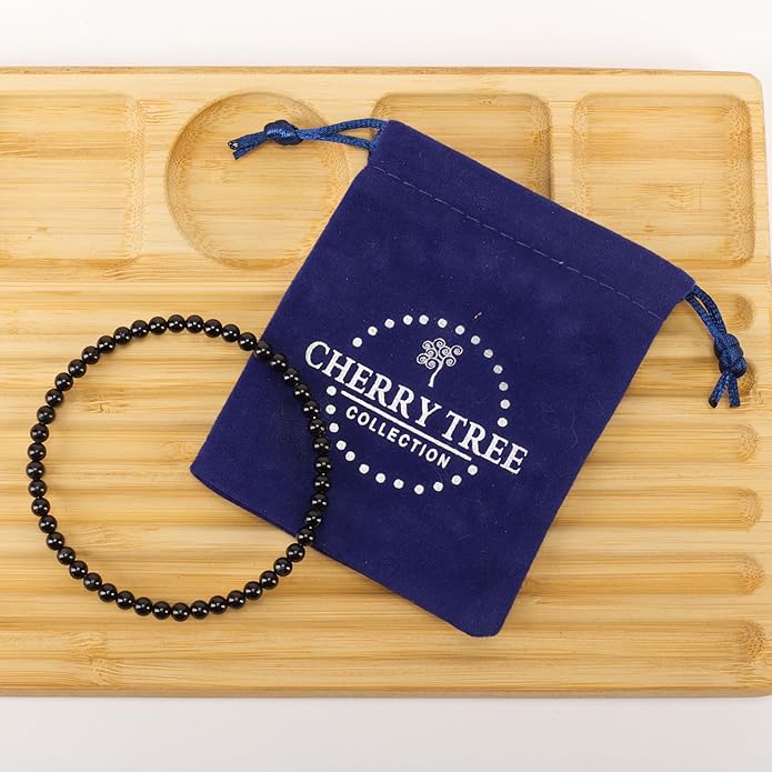 Cherry Tree Collection - Small, Medium, Large Sizes - Gemstone Beaded Bracelets For Women and Men - 4mm Round Beads