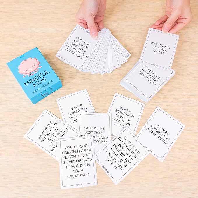 100 Mindfulness Conversation Cards for Kids - Enable Meaningful Conversations with Kids