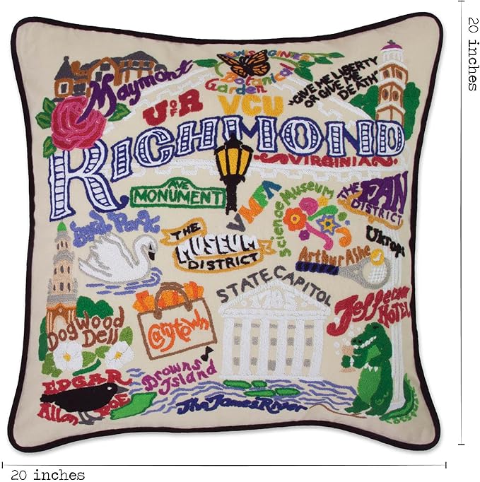 Catstudio Richmond Embroidered Decorative Throw Pillow