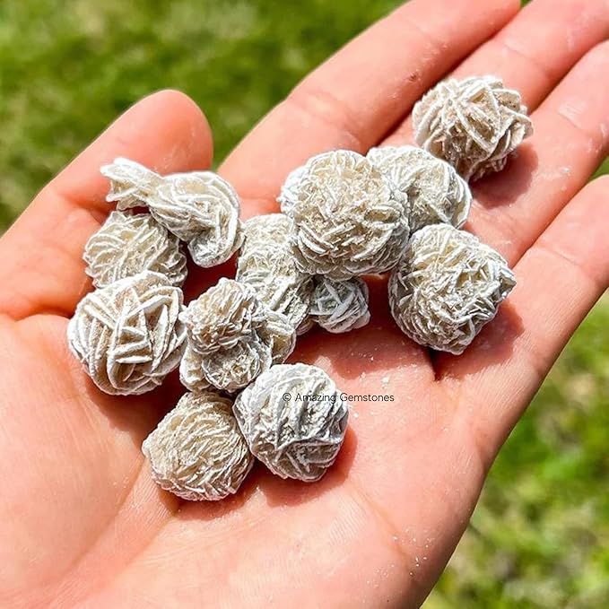 Amazing Gemstone Desert Rose Raw Crystals and Healing Stones, Natural Rocks for Tumbling - DIY Raw Stones and Crystals, 2 Pieces