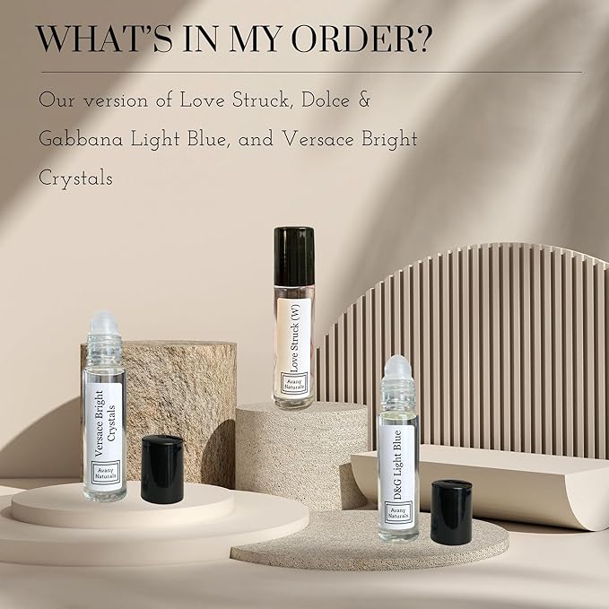 3 Pc Womens Gift Set, Fragrance Oil For Women, Roll On Body Oil, Perfume Samples, Fragrance Oil, Gift For Her, Perfume Oil Sampler, Gift Box (Sensual)