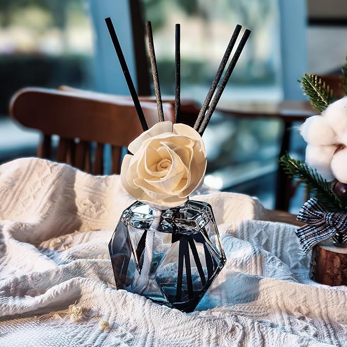 Brakula Reed Diffuser Set, 6.09 fl oz (180 ml)-Lavender Eucalyptus with 8 Reed Sticks, Home Fragrance Reed Diffuser for Bathroom Decor